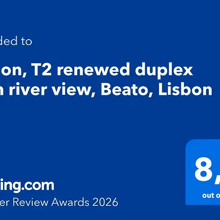 Lisbon, T2 Renewed Duplex With River View, Beato, アパート *